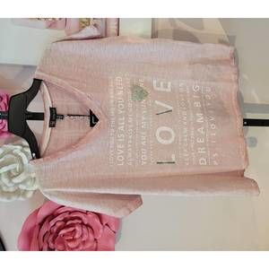 NEW CARRE NOIR pink love top in pink
